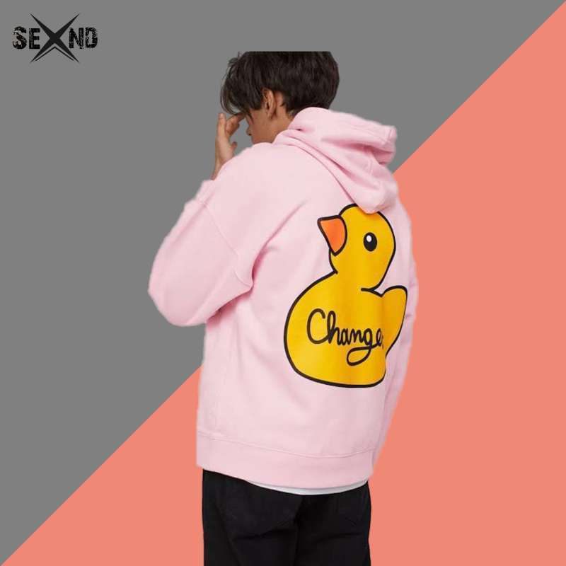 Hoodie H M Justin Bieber Duck Pink
