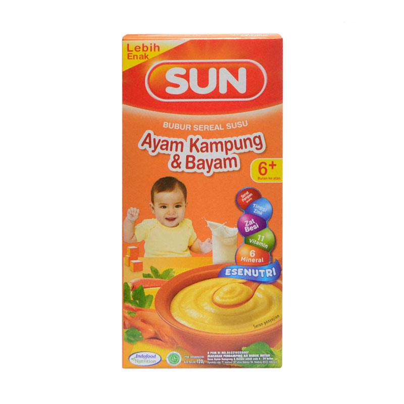 Jual Sun Rasa Ayam Kampung Dan Bayam Bubur Sereal Bayi 120 G Kemasan Box Online Desember 2020 Blibli