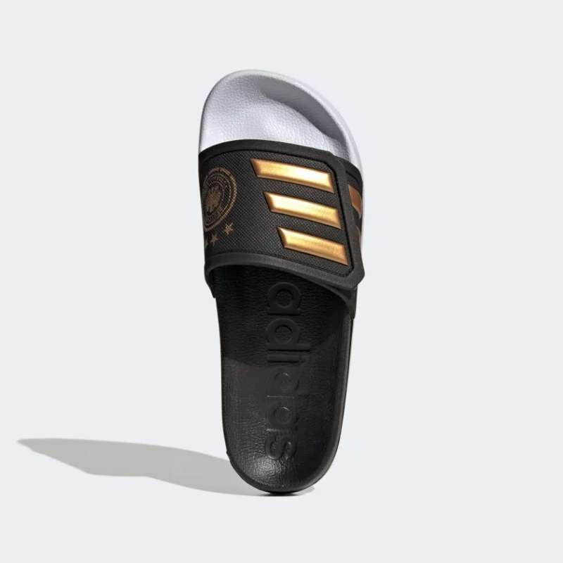 Black Gold Adidas Adilette Black ADIDAS ADILETTE AQUA SLIDES BLACK