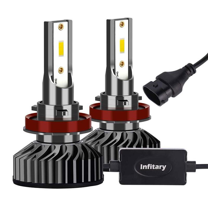 Jual Infitary F2 1860 H1 Led Car Headlight Bulbs Conversion Kit Super Bright Replacement Headlamp Bulbs 9 32v 8000lm 6500k 2 Pcs Dark Grey Online September 2020 Blibli Com