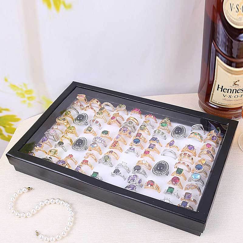 Jual H Ikea Ring Display Box Cardboard Jewelry Storage Showcase With Lid Earring Carrying Tray 100 Slot Online September 2020 Blibli Com