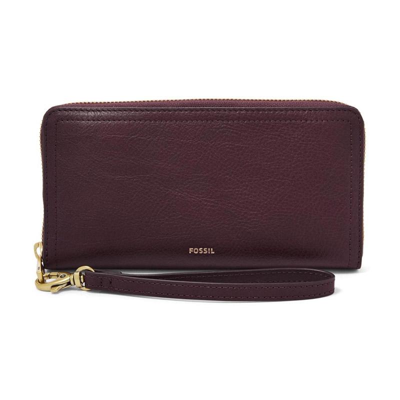 Jual Fossil Logan RFID Tab Clutch Fig SL7928 503 Dompet Wanita