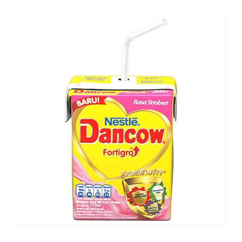 Jual Dancow Fortigro Rasa Strawberry Susu Uht 110 Ml 36 Pcs