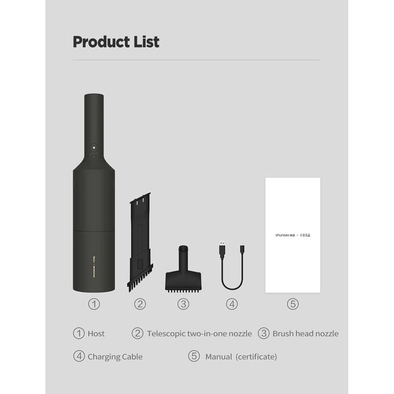 Jual Xiaomi Z1 Shunzao Portable Wireless Handheld Vacuum Cleaner