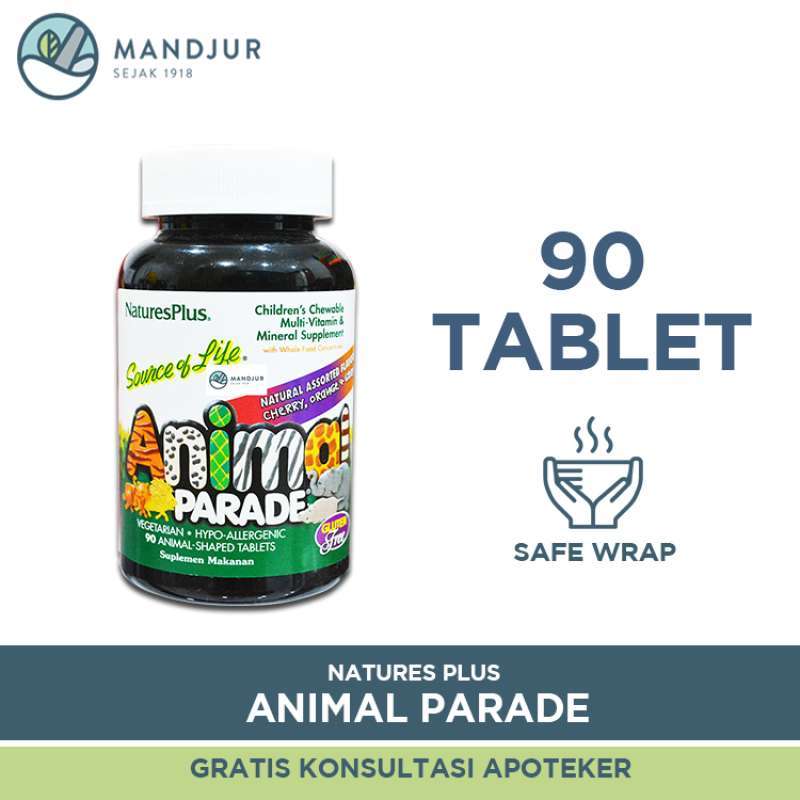 Jual Natures Plus Animal Parade Multivitamin & Mineral [90 Tablet] di  Seller Apotek Mandjur Official Store - Gondangdia-2, Kota Jakarta Pusat |  Blibli