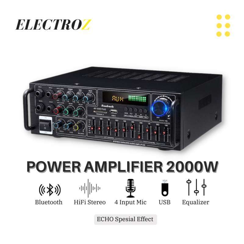 Jual Amplifier Bluetooth Audio Power 2000w Echo Audio Karaoke