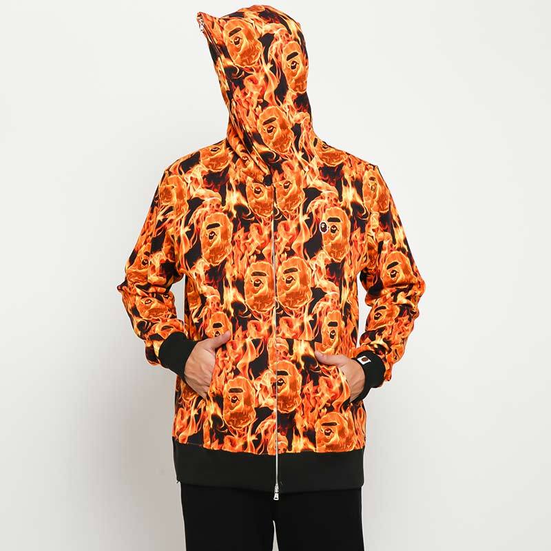 Bape flame hoodie new arrivals