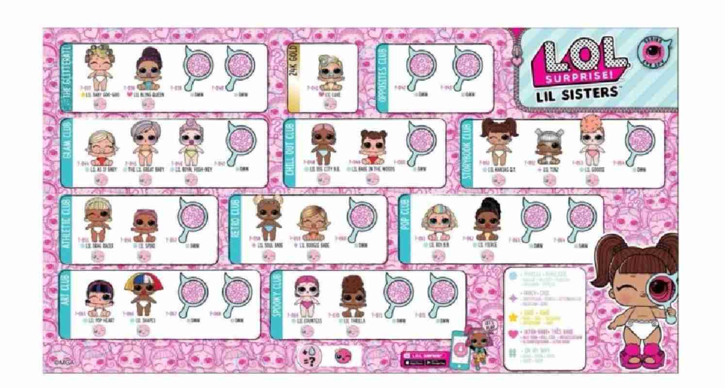 Lol I Spy Checklist Lol Lil Sisters Series Eye Spy Checklist Lol