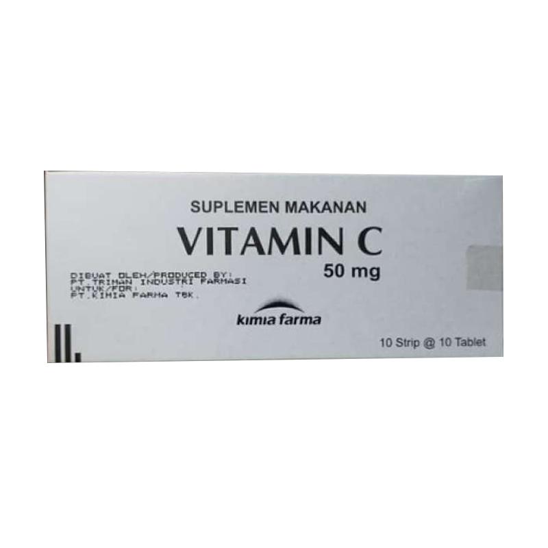 Kimia Farma Food Supplement Vitamin C 50mg 1 ox 10 Strip 100 Tablet Terbaru Agustus 21 Harga Murah Kualitas Terjamin Blibli Kimia Farma Food Supplement Vitamin C 50mg 1 ox 10 Strip 100 Tablet Terbaru Agustus 21 Harga Murah Kualitas Terjamin Blibli