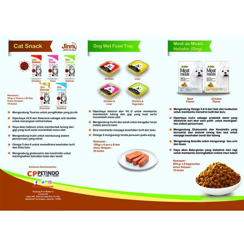 cppetindo jinny cat snack chicken 35 g