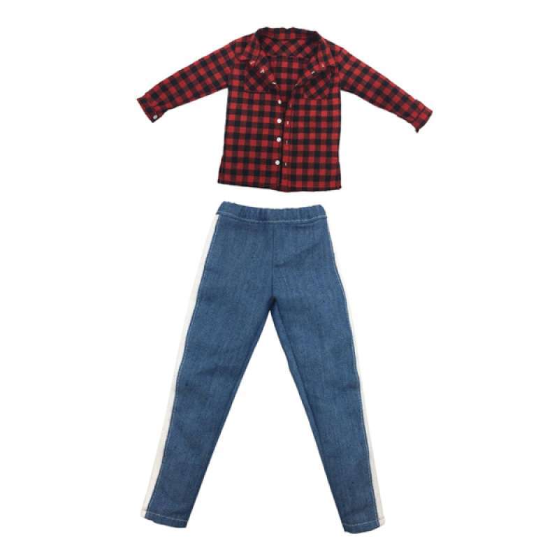 red plaid jeans mens