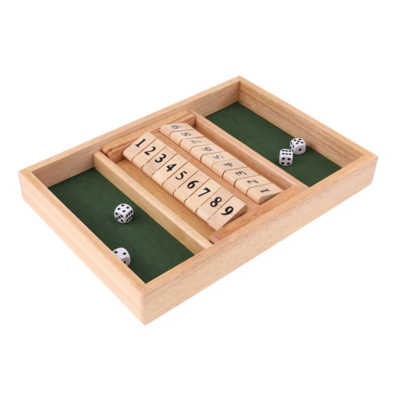 homyl wooden table board game shut the box for club bar drinking game playing prop