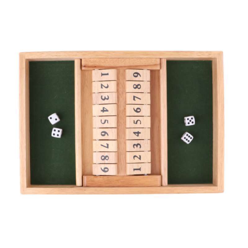 homyl wooden table board game shut the box for club bar drinking game playing prop