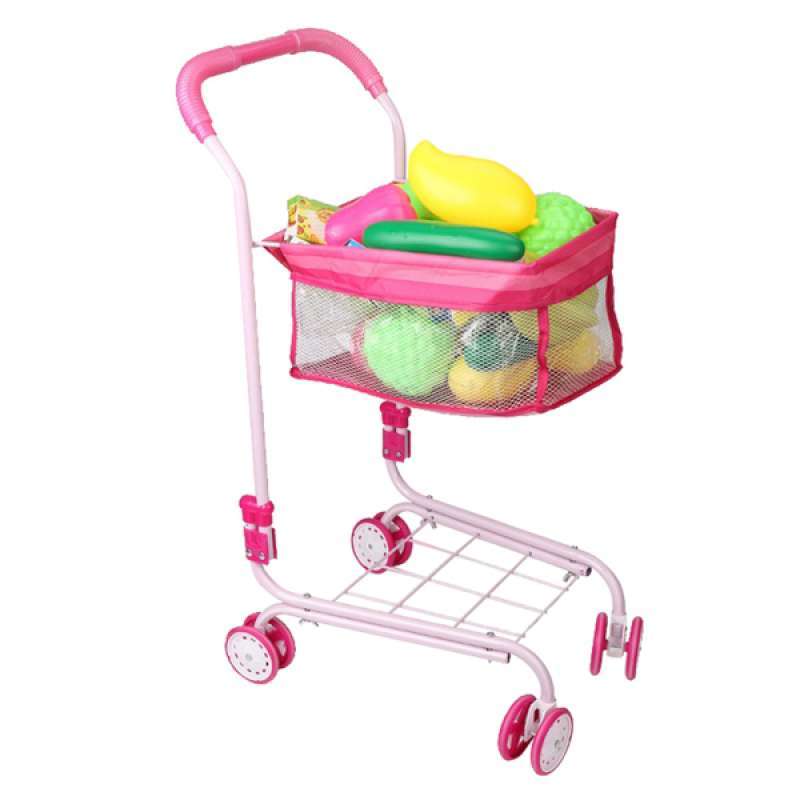 Jual Oem Simulation Shopping Cart With Fruit And Vegetable Model Dolls Trolley Toys Online September 2020 Blibli Com
