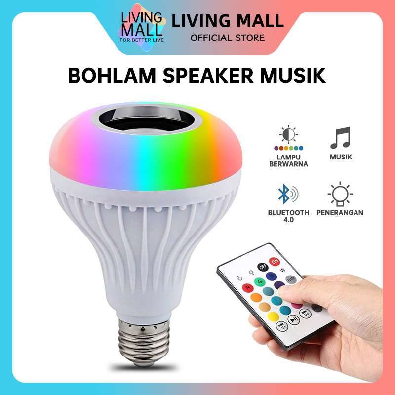 Jual Bohlam Speaker Musik Bluetooth 2 In 1 Lampu Speaker Led