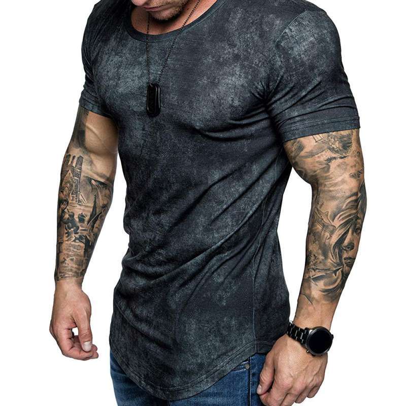 T-Shirt Round Neck Short Sleeve Tee Top 