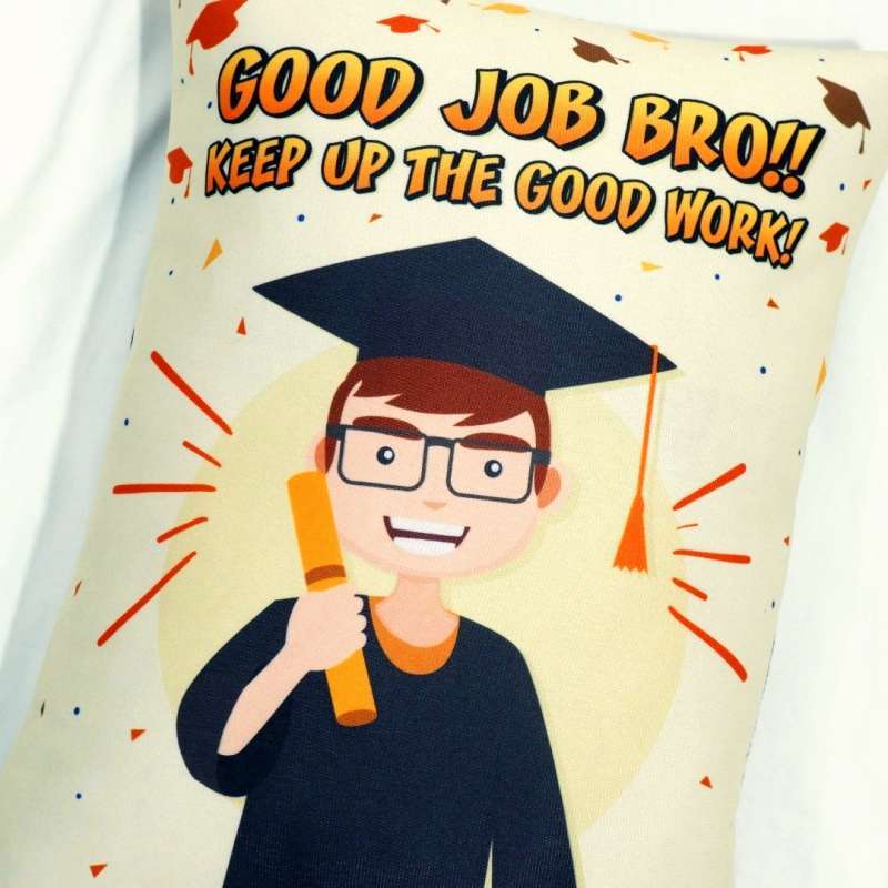 Jual Rumah Bantal 123 Tema Good Job Kado Wisuda Pria Bantal 30 X 40 Cm Online Oktober 2020 Blibli Com