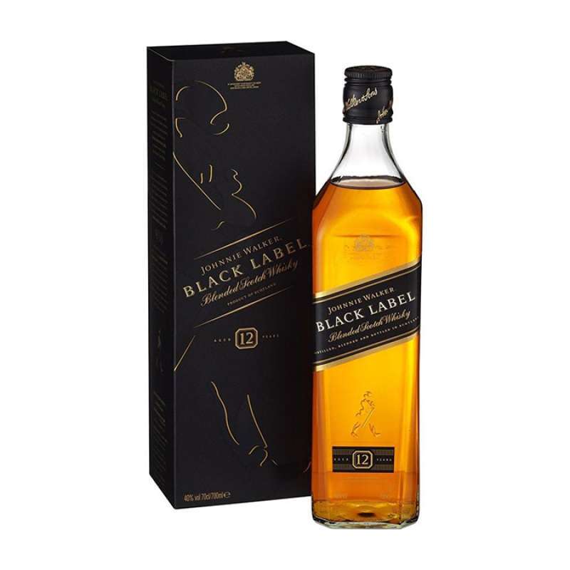 Jual Johnnie Walker Black Label 12YO Blended Scotch Minuman ...