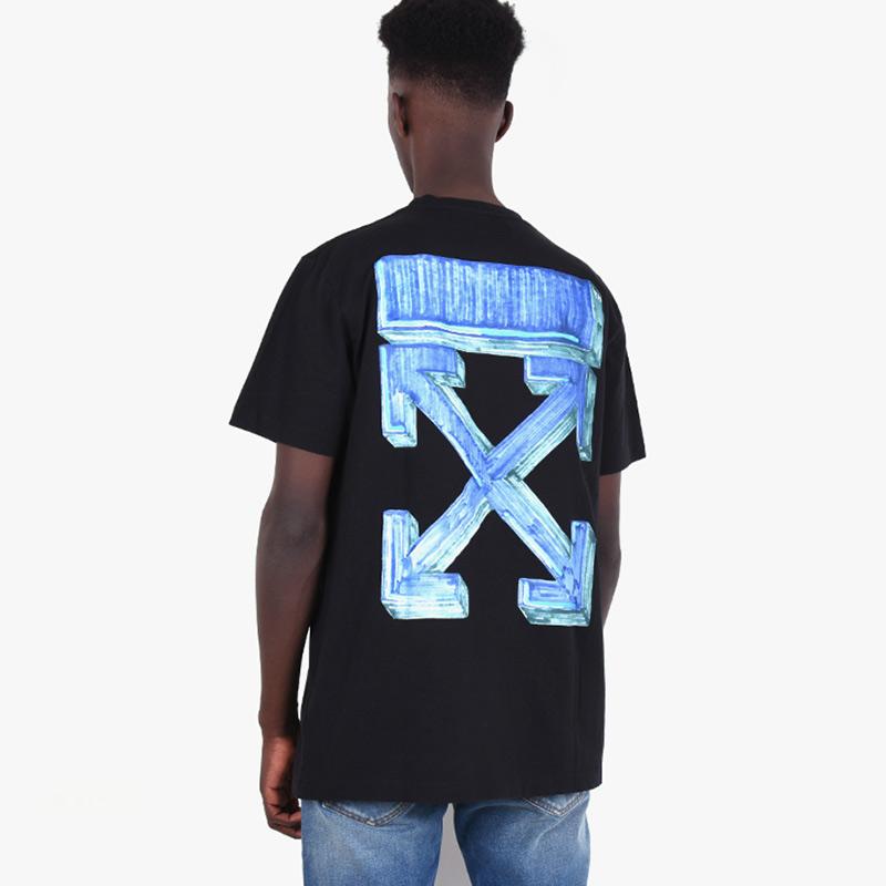 Blue and black off white shirt clearance