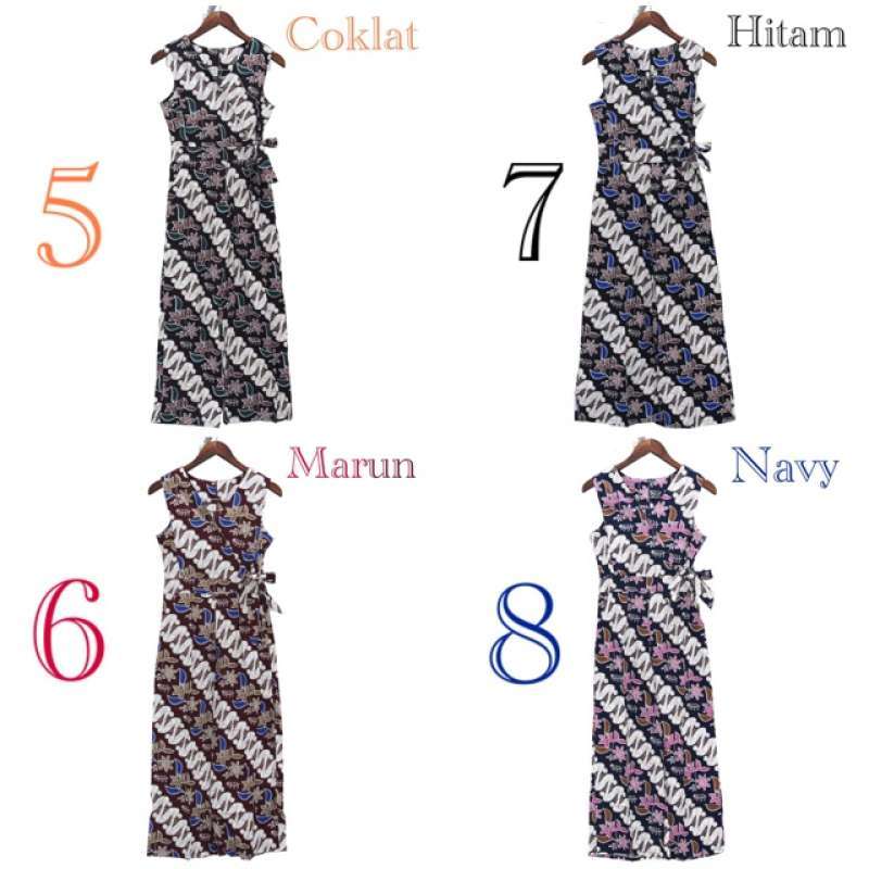 Jsk18 Jumpsuit Panjang Wanita Model Sleeveless Ikat Samping Motif Batik Bahan Katun Asli Terbaru Agustus 2021 Harga Murah Kualitas Terjamin Blibli