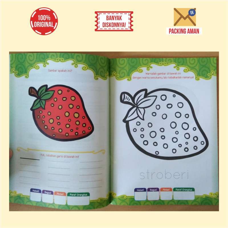 Jual Buku Mewarnai Usia Dini Tema Buah Buahan Aktivitas Paud Tk Online Desember 2020 Blibli