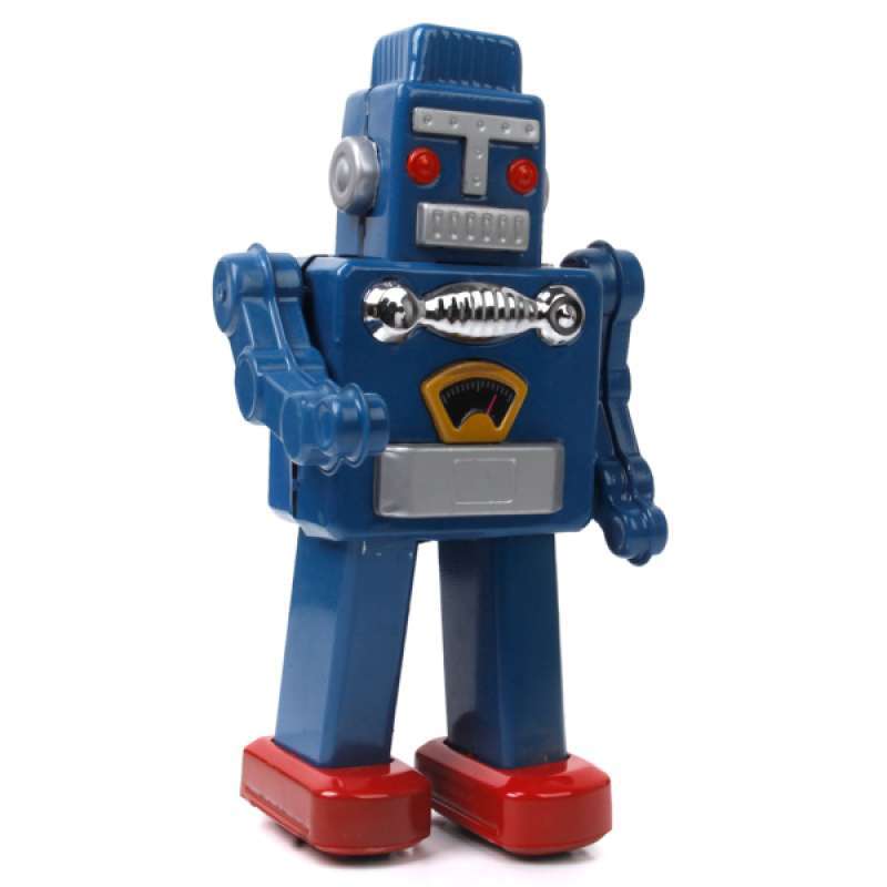 blue robot toy