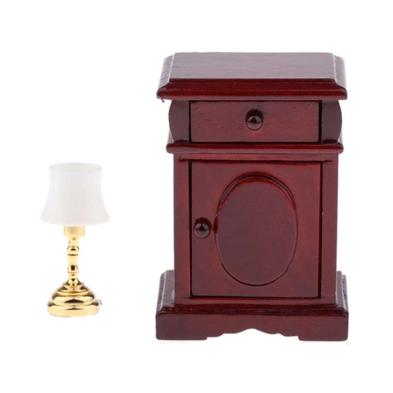 Jual 2pcs Mini Dollhouse Bedside Table With Drawers And Table Lamp Model 1 12 Vintage Wooden Furniture Miniature Living Room Decoration Online November 2020 Blibli Com