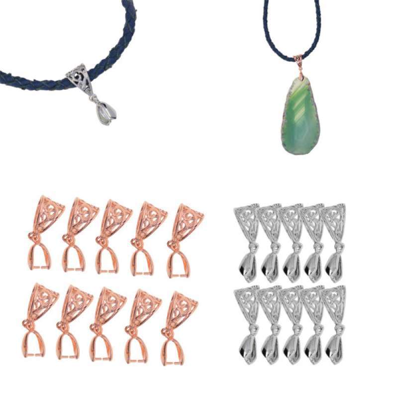 Jual 20 Sets Pendant Bail Necklace Connector Pinch Clip Slider 26x9x7mm Terbaru Juli 2021 Blibli - What Is A Pendant Bail