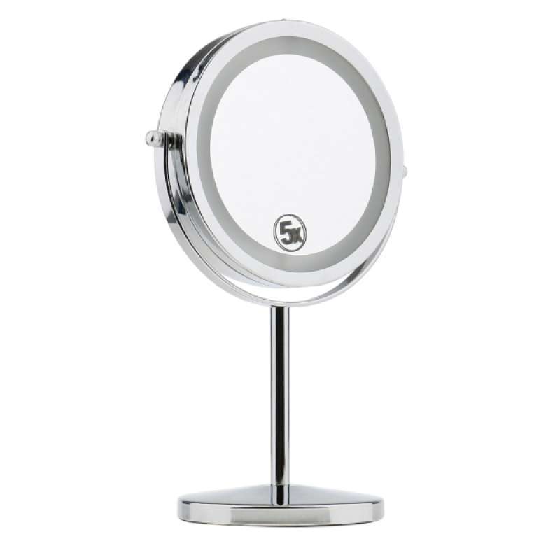 Jual Double Sided Makeup Mirror Led, Magnifying Travel Mirror X5