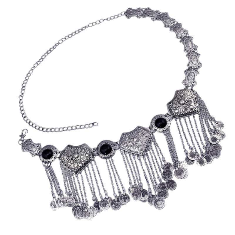 Promo Coin Belly Dancing Tassel Waist 