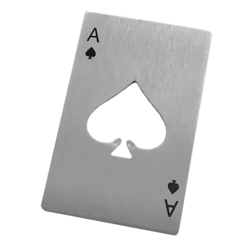 NOVELTY GIFT ACE OF SPADES STAINLESS STEEL BEER BOTTLE CAP OPENER #159