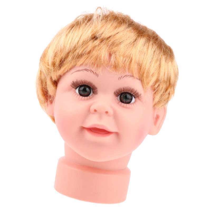lovely realistic baby child head mannequin head wig for hat cap display m