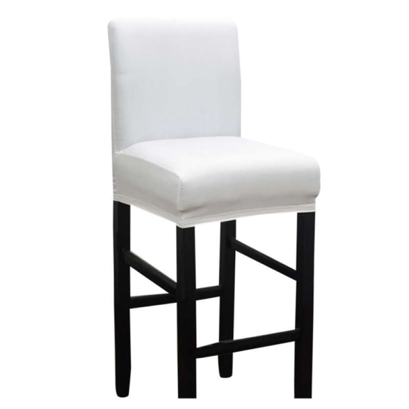 Chivari Bar Stools, Jual 6 Colors Stretch Short Back Bar Stool Dining Chair Cover Machine Washable Online September 2020 Blibli Com
