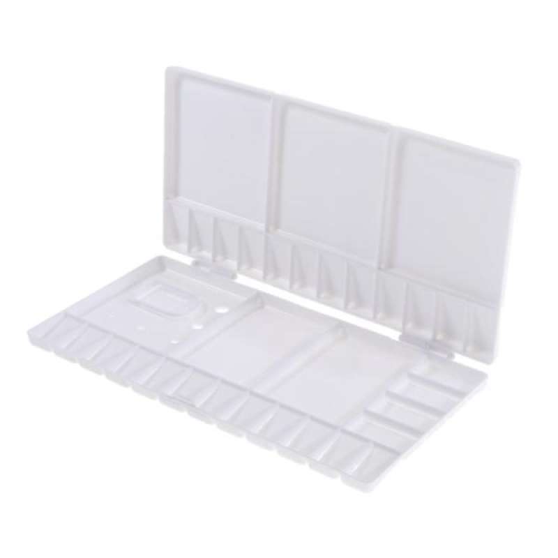 Promo Pro Art Folding Watercolor Palette Box With 20 Grids Thumb Hole Mixing Tray Di Seller Homyl - China | Blibli