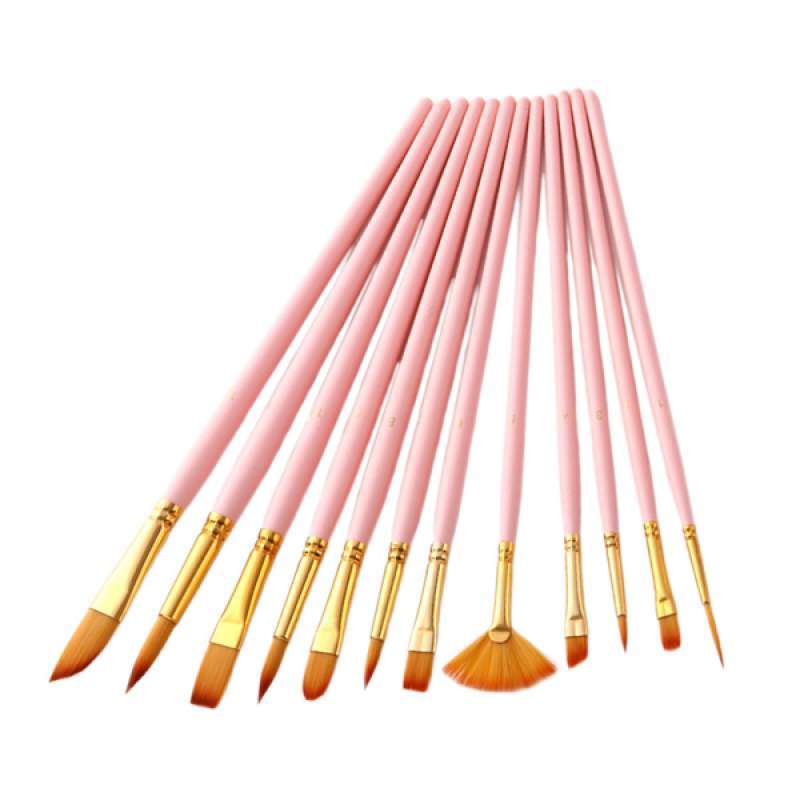 Promo 12x Wooden Nylon Hair Brush Round Angled Pointed Brushes Body Art  Drawing Diskon 29% di Seller Homyl - China | Blibli