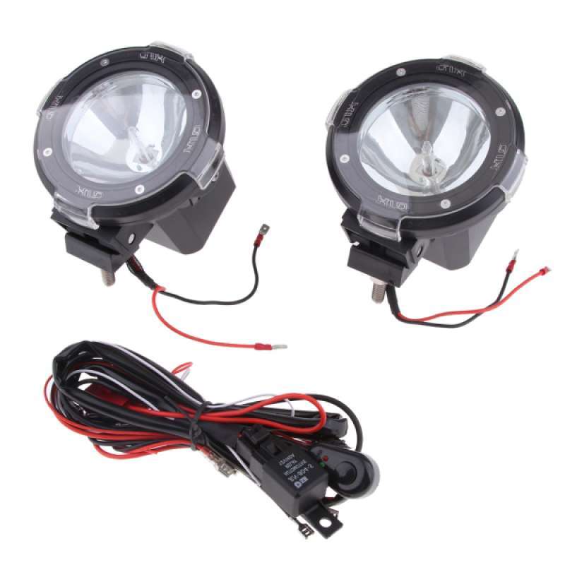 PAIR 4'' 100W Trailers HID XENON Driving Lights Spot Work Lamp 4WD Truck 12V 