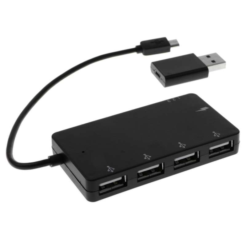 Jual 4 In 1 Micro Usb Otg Hub Extension Adapter Charging Cable For Phone Tablet Online November 2020 Blibli