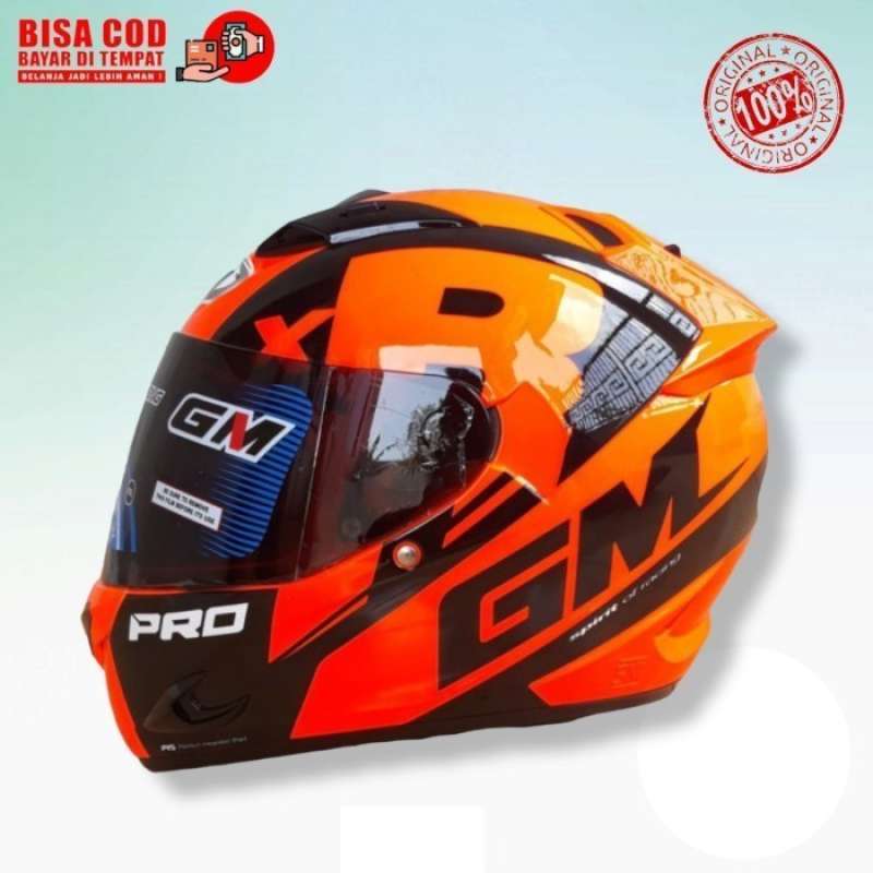 Helm full face orange hotsell