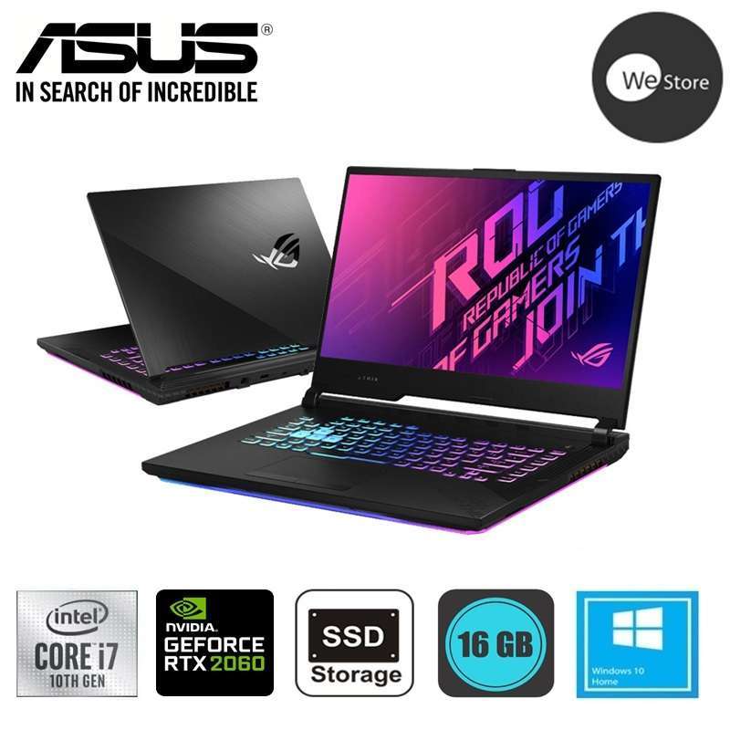 Jual Asus Rog Strix G G512lv I7r6b6t Gaming Laptop I7 10750h 16gb Ddr4 512gb M 2 Pcie Nvidia Rtx 2060 6gb 15 6inch Fhd Win10 Online Desember 2020 Blibli