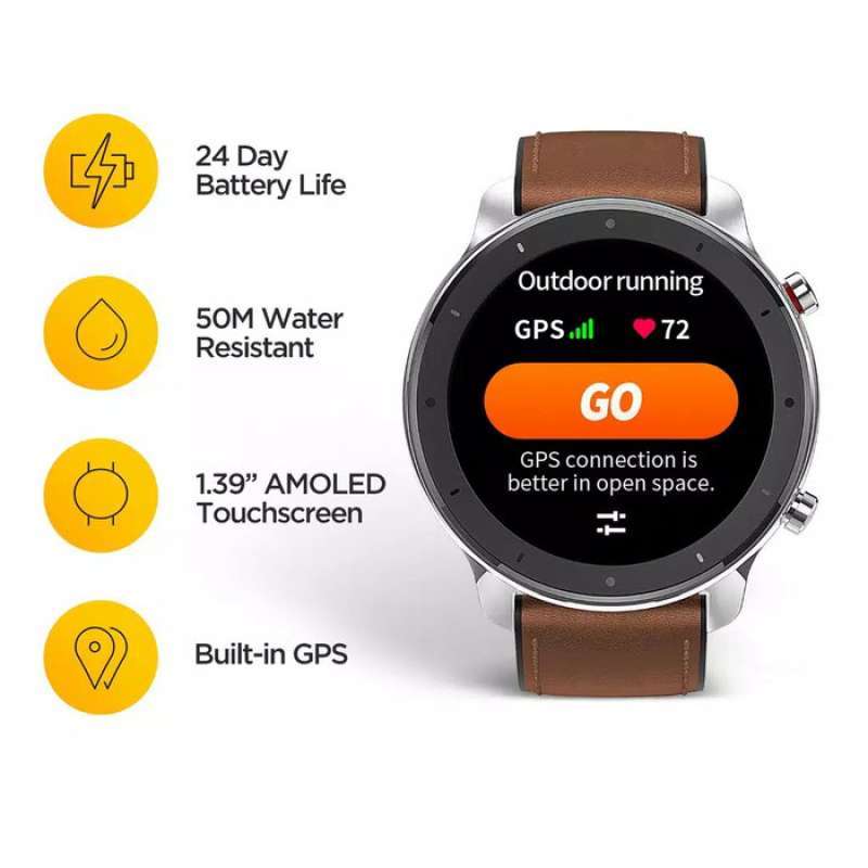 Jual Xiaomi Amazfit GTR 47mm Smartwatch - 47 mm Smart Watch international  jam tangan Xiaomi - Aluminium Alloy di Seller i3store - Kali Abang Tengah,  Kota Bekasi | Blibli