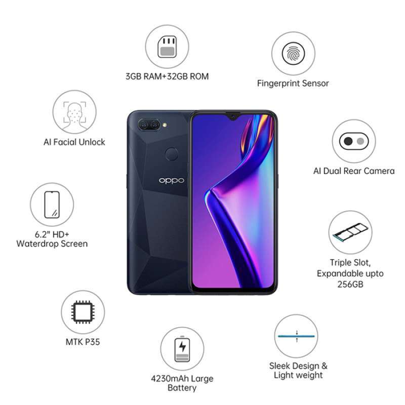 Jual Oppo Cph2083 A12 3gb Ram 32gb Rom Black Online Mei 2021 