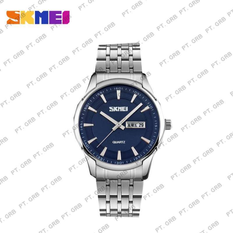 Jual Jam Tangan Pria Analog SKMEI 9125 Steel Water Resistant 30M