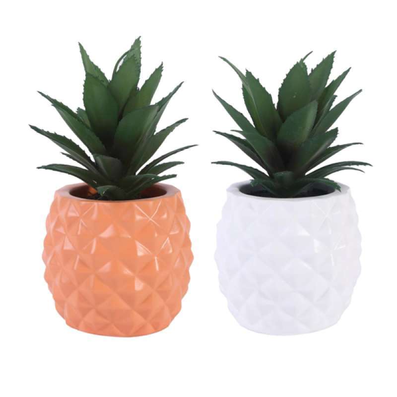 Jual 2pcs Resin Pineapple Potted Plant Decorative Ornaments For Cafe Bar Hotel Online November 2020 Blibli Com