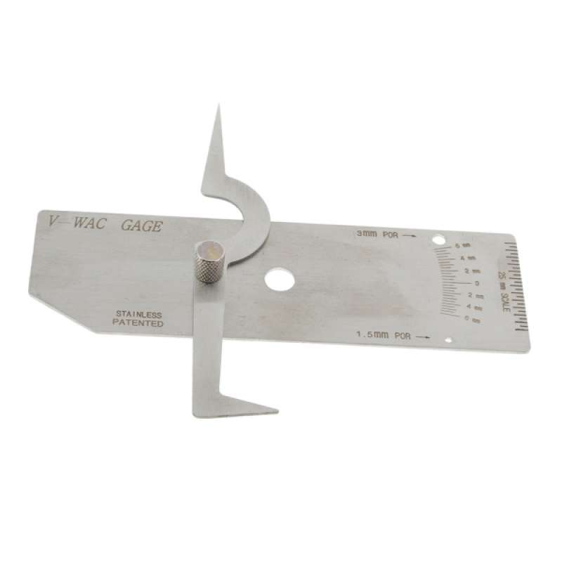 Stainless Welding Two-Piece Gage Gauge Weld Seam Pit Test Ruler Clear Scale