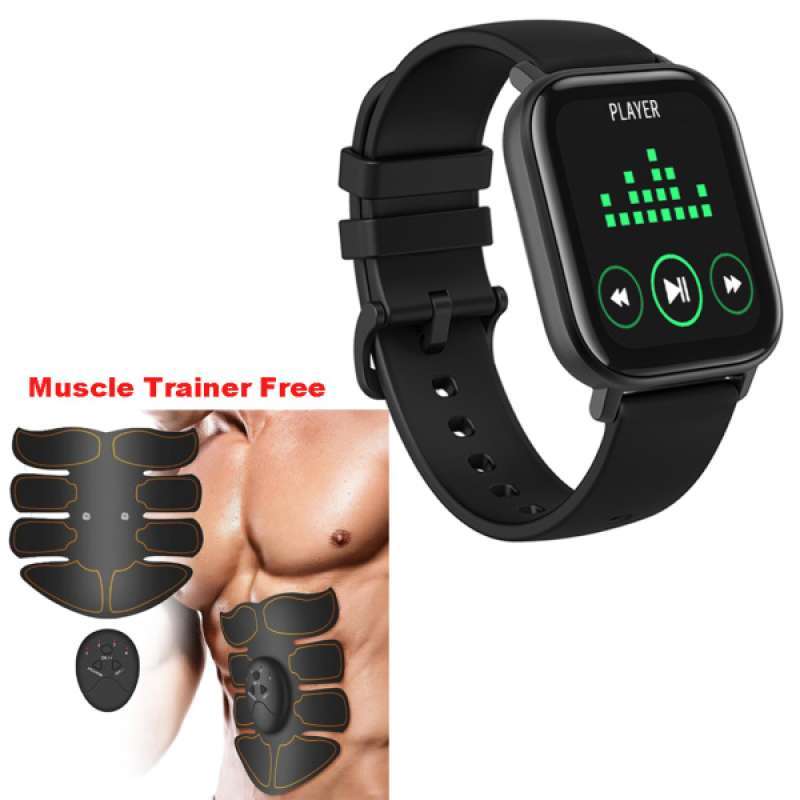 Promo P8 BT4.0 Smart Watch Heart Rate Monitor 170mAh w/ Muscle Stimulator  Sticker di Seller Homyl - China | Blibli