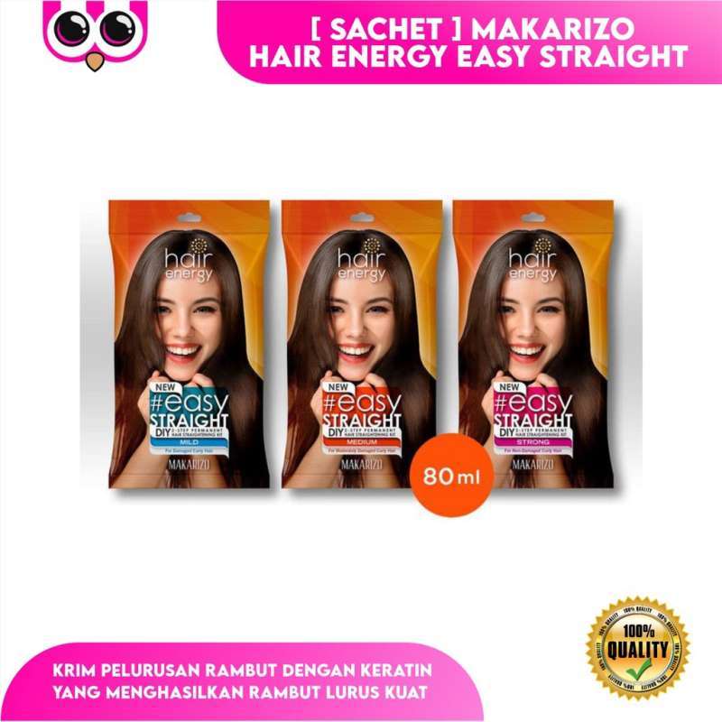 SACHET MAKARIZO HAIR ENERGY EASY STRAIGHT 80ML PELURUS RAMBUT SACHET