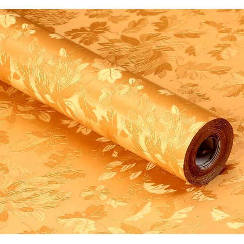 Jual Wallpaper Sticker Dinding Warna Gold Motif Daun Daun Online April 2021 Blibli