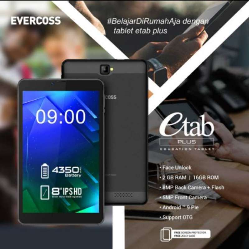 Jual Evercoss Tablet E Tab M80 Ram 2gb Internal 16gb Garansi Resmi Online November 2020 Blibli