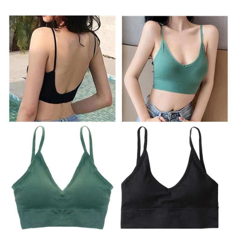 Promo 2x Women's Summer Bralette Spaghetti Straps Seamless Comfort Bra Tank  Top Diskon 23% di Seller Homyl - Shenzhen, Indonesia | Blibli