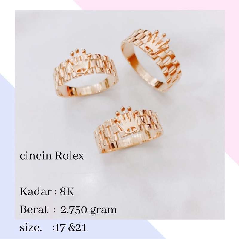 Jual Cincin Emas Rolex 2.750 Gr di Seller Toko Jangkar Kraton